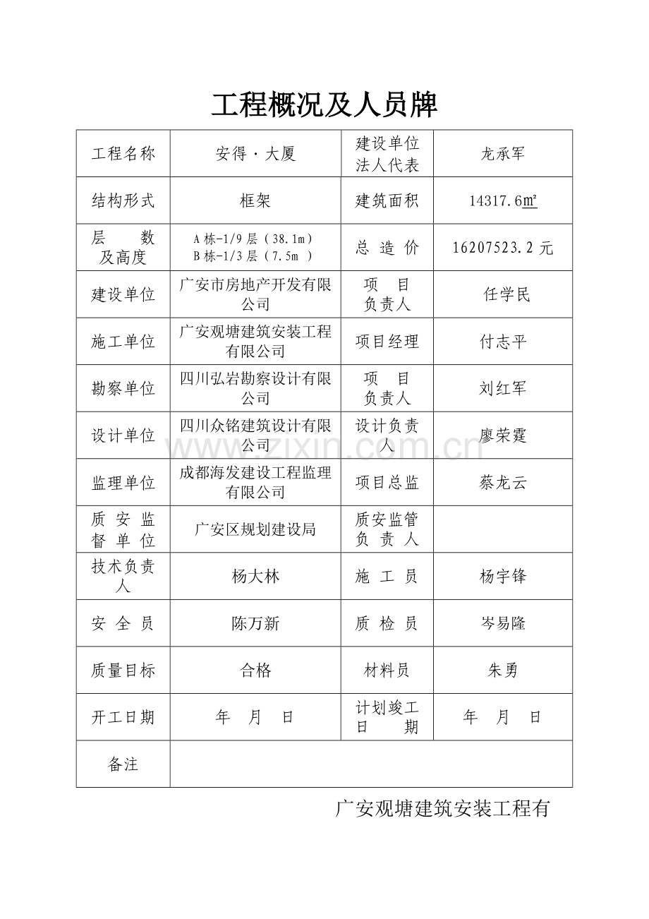建筑工程九牌二图.docx_第1页