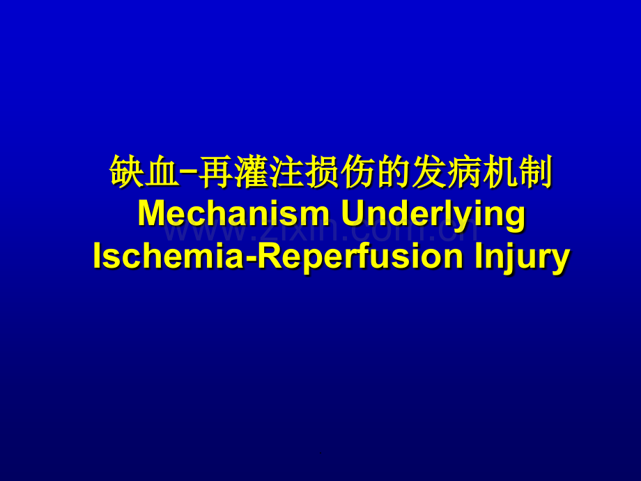 缺血再灌注损伤的发病机制.ppt_第1页