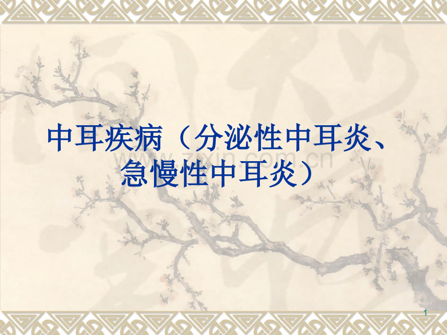 中耳疾病分泌性中耳炎急慢性中耳炎.ppt_第1页