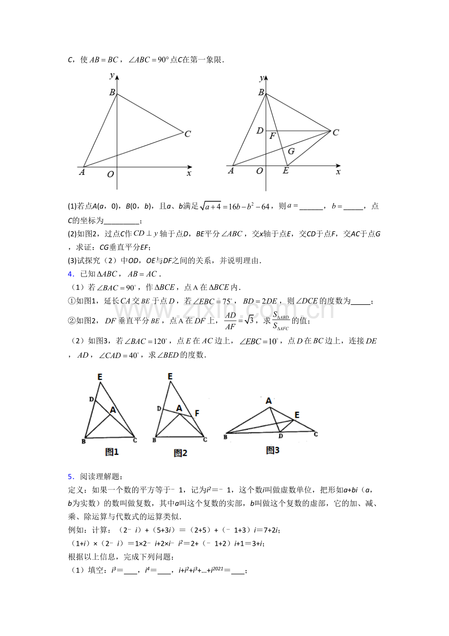 八年级数学上册压轴题模拟检测试卷附解析(一).doc_第2页