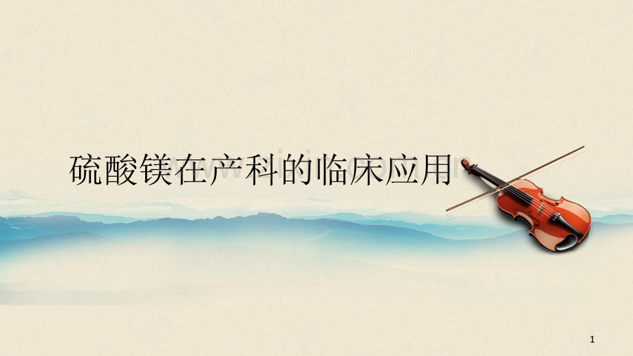 硫酸镁在产科的临床应用.ppt_第1页