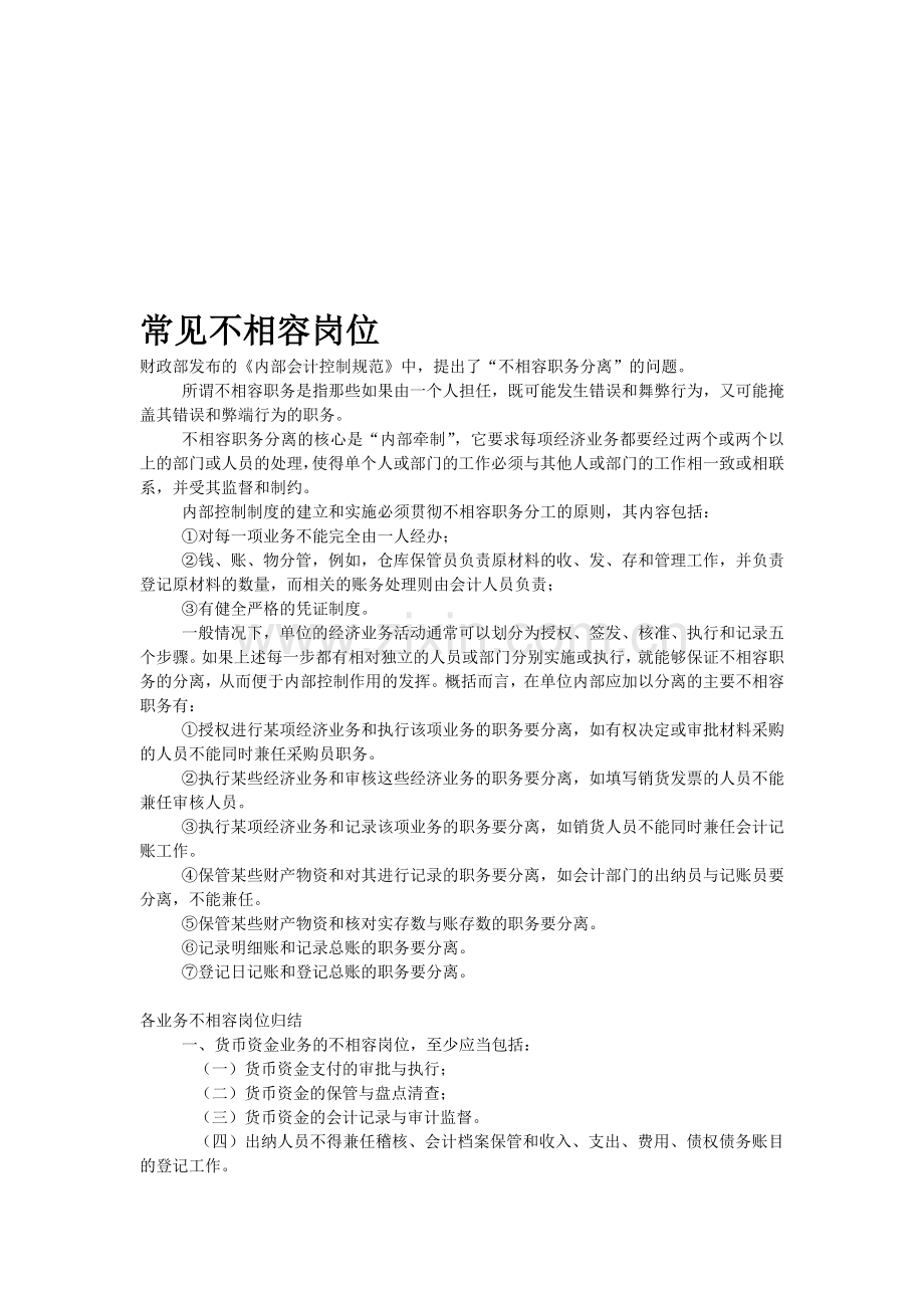 内控岗位设置.doc_第1页