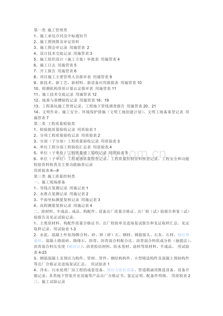 市政道路工程施工资料.docx_第1页