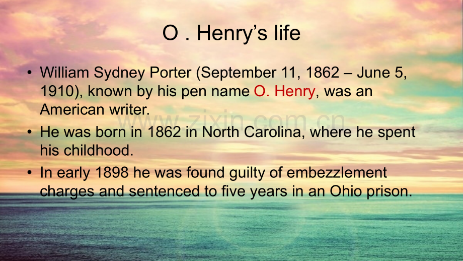 欧亨利的英文-OHenry.ppt_第2页