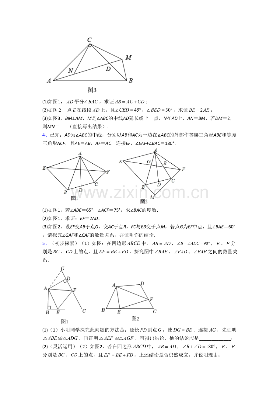 八年级数学上学期压轴题检测试题解析(一).doc_第2页