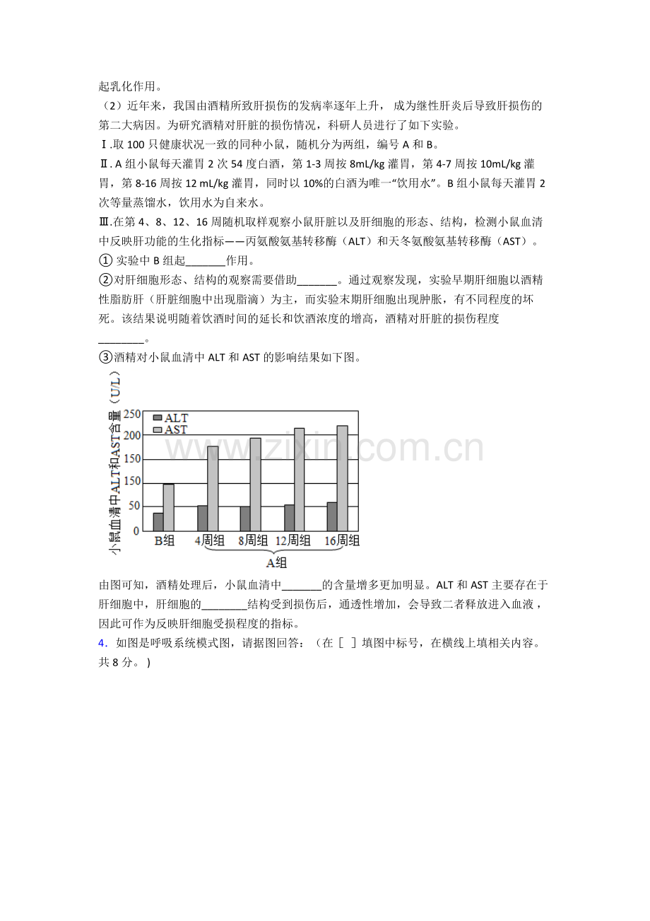 人教中学七年级下册生物期末解答实验探究大题试题(及解析).doc_第2页