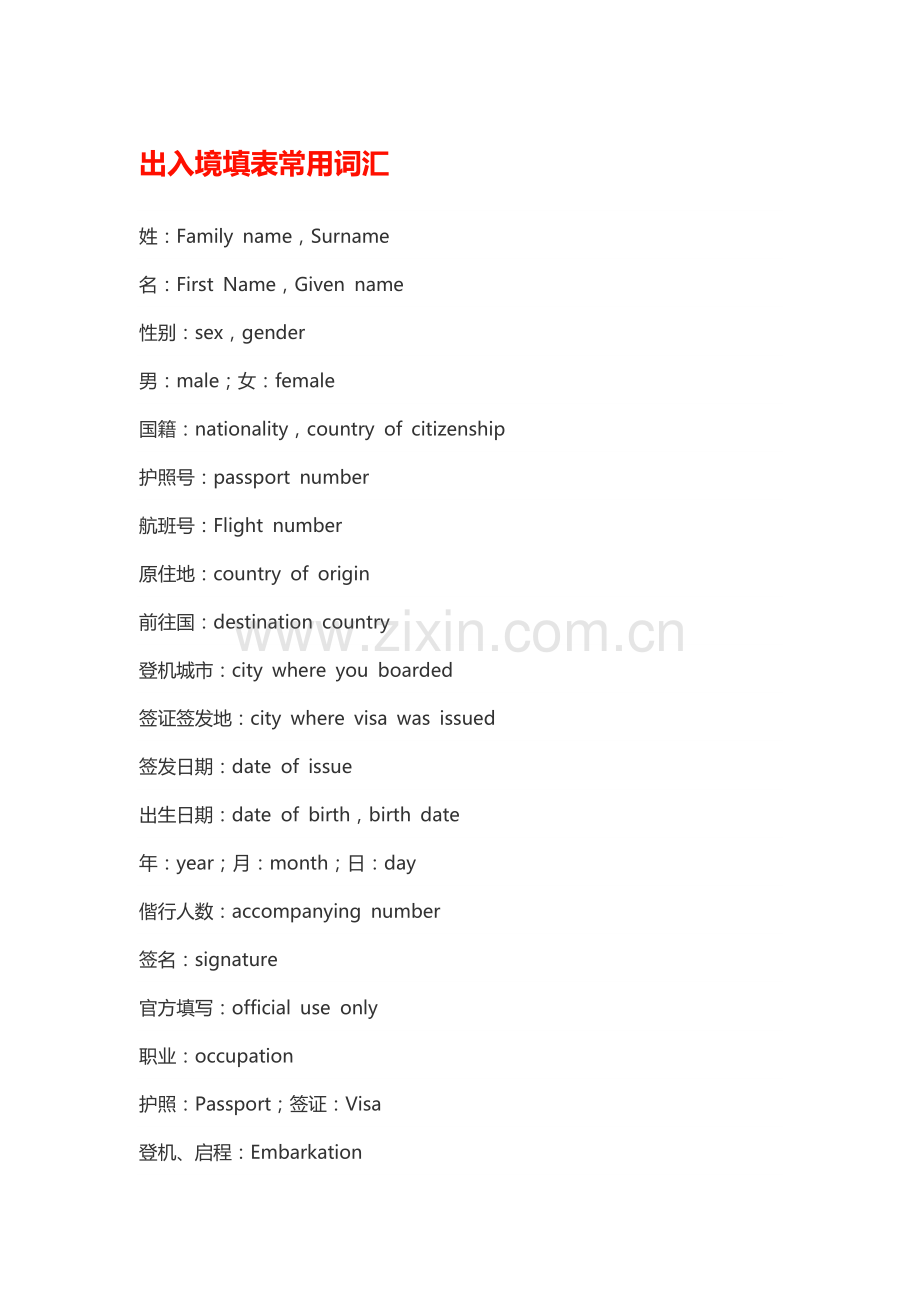 出国必备常用语.doc_第1页