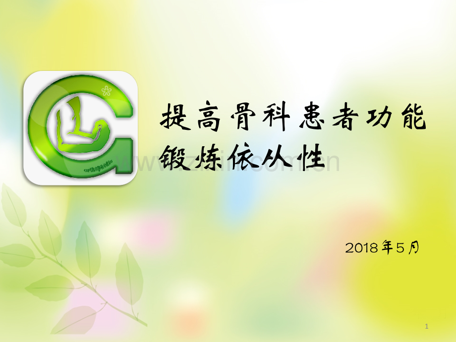 提高骨科手术患者功能锻炼依从性.ppt_第1页