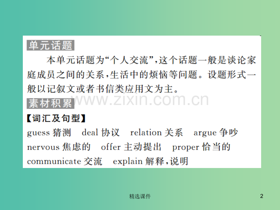 八年级英语下册Unit4Whydon'tyoutalktoyourparents第6课时写作指导新版.ppt_第2页