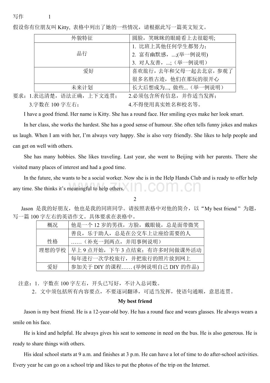 初二英语月考作文.doc_第1页