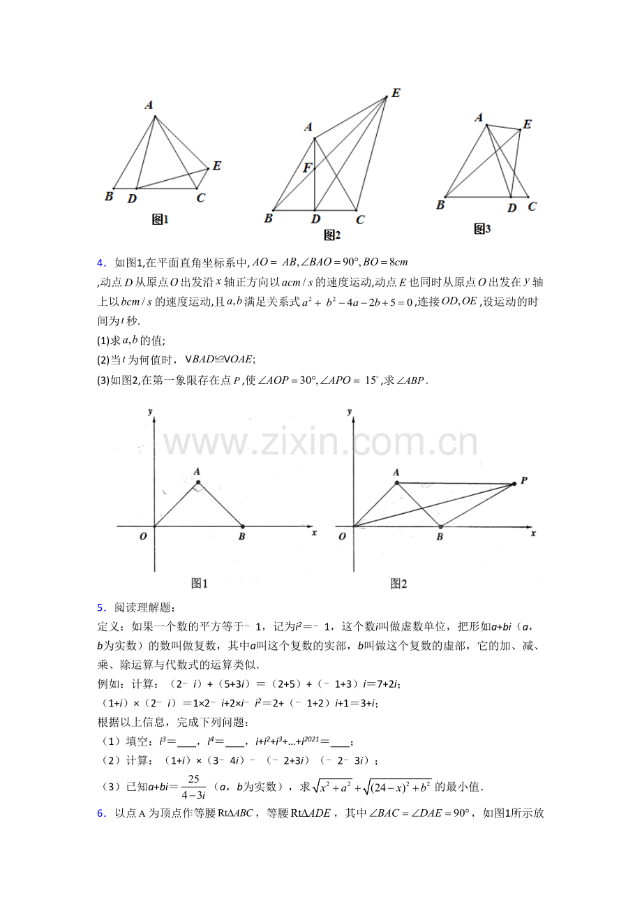 人教版初二数学上册压轴题试卷含解析(一)[003].doc_第2页