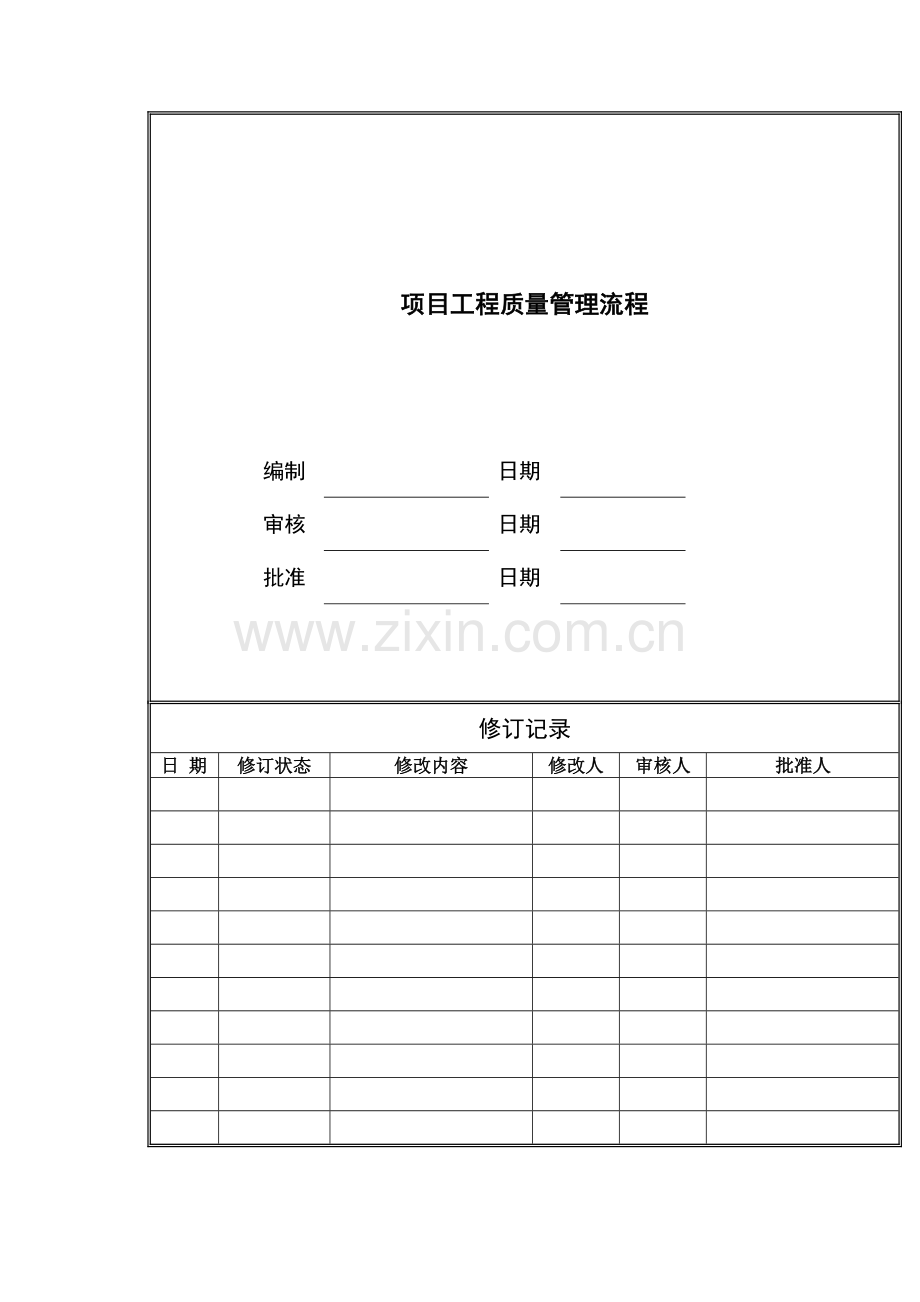 房地产公司项目工程质量管理流程模版.docx_第1页