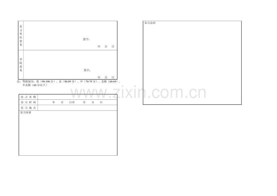 四川职业技术学院毕业实习考核表..doc_第2页