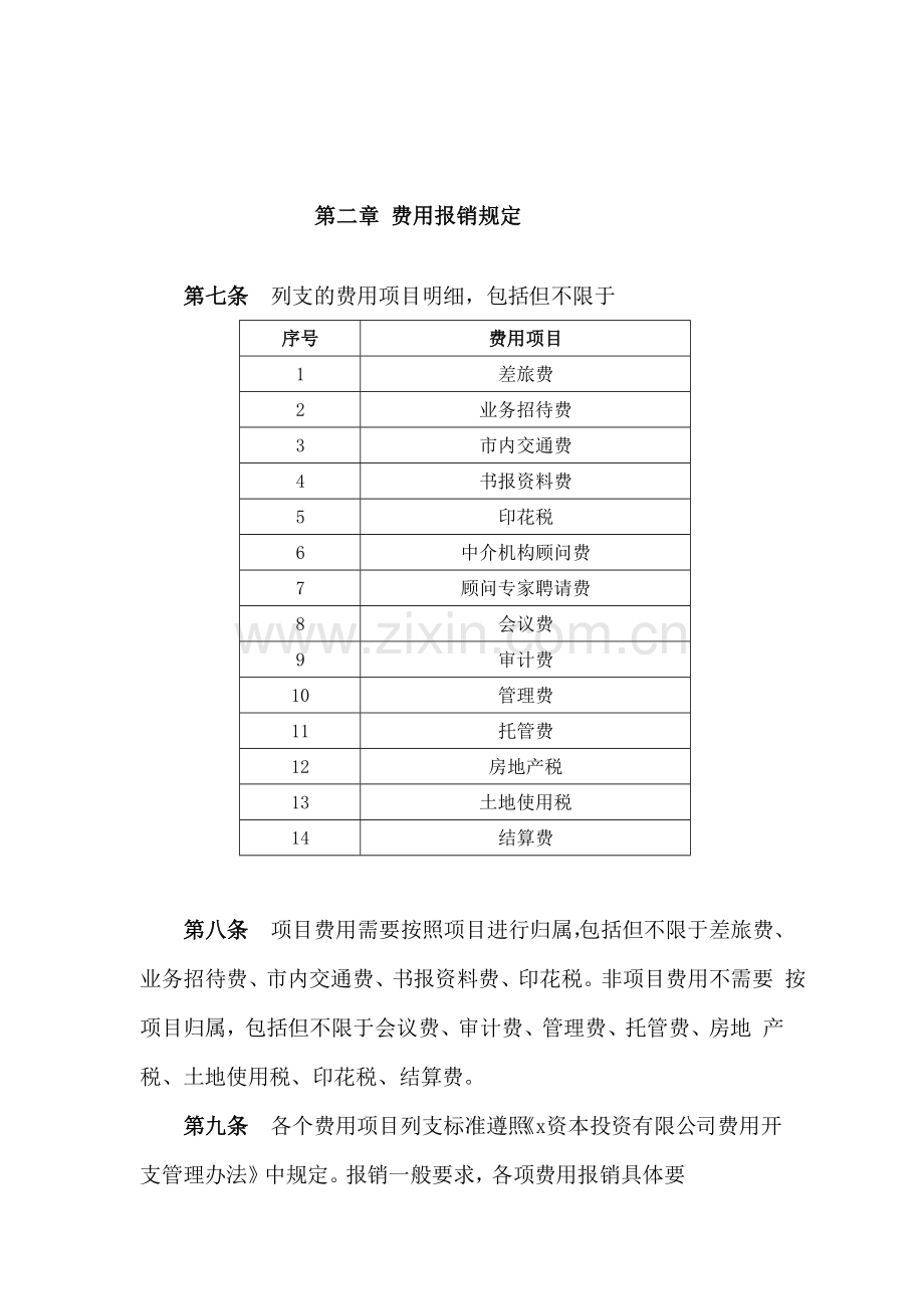 壹号股权投资合伙企业(有限合伙)-费用报销暂行规定模版.doc_第2页