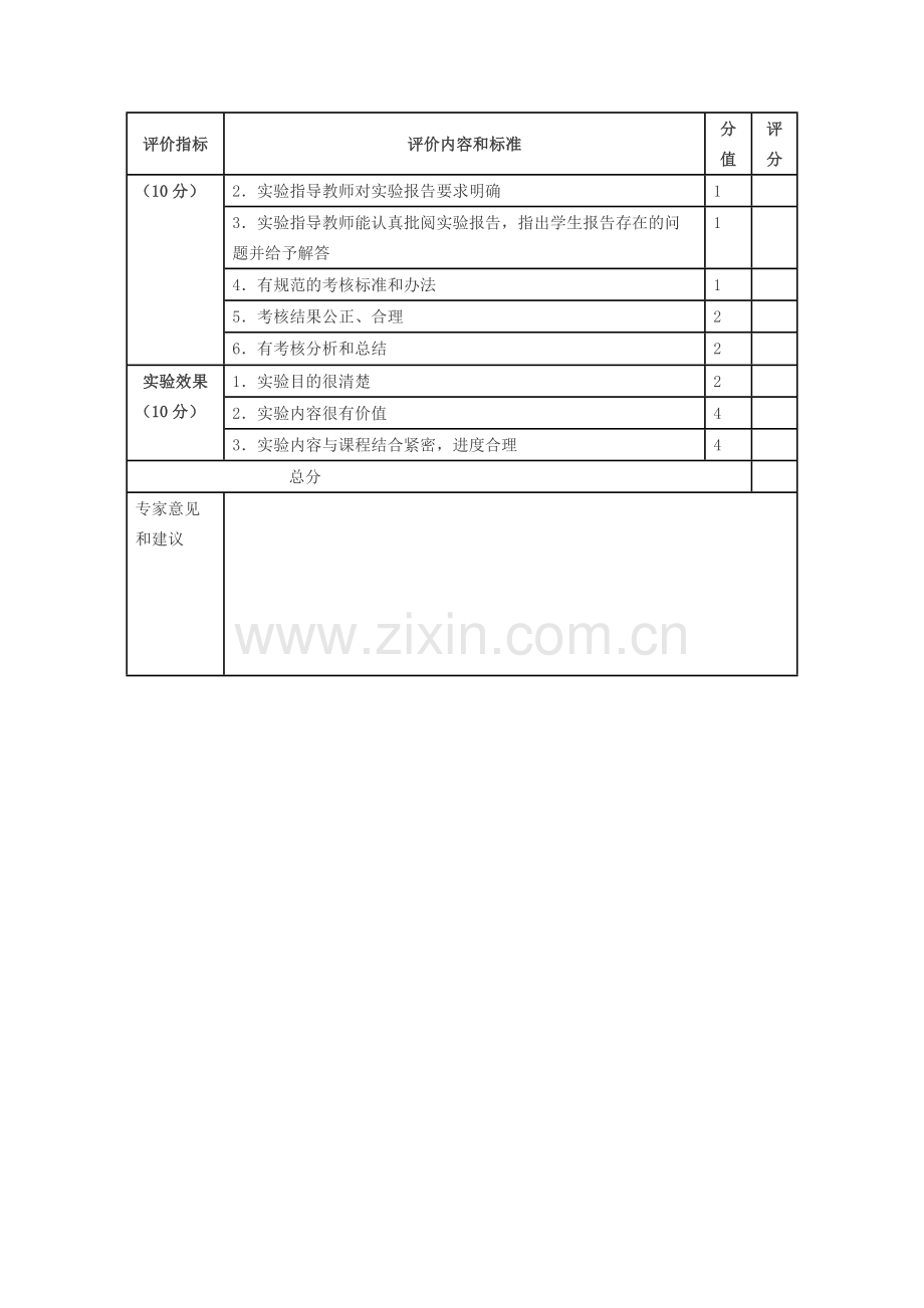 大学实验教学质量评价体系模版.docx_第2页