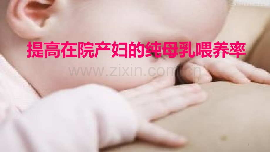 提高在院产妇的纯母乳喂养率PDCA.ppt_第1页