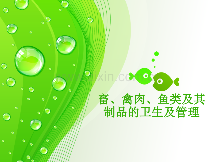 畜禽及鱼类食品的卫生及管理.ppt_第1页