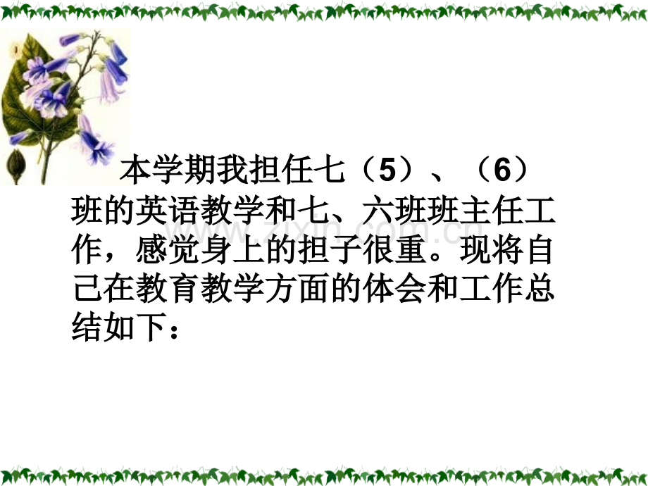 个人教学工作总结.ppt_第2页