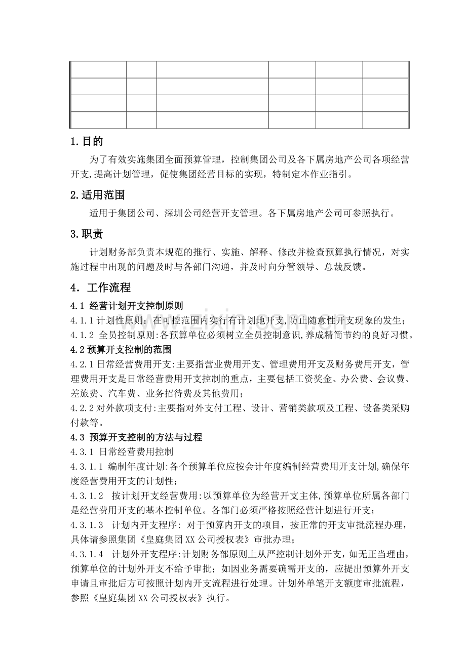 房地产公司预算开支控制作业指引模版.doc_第2页