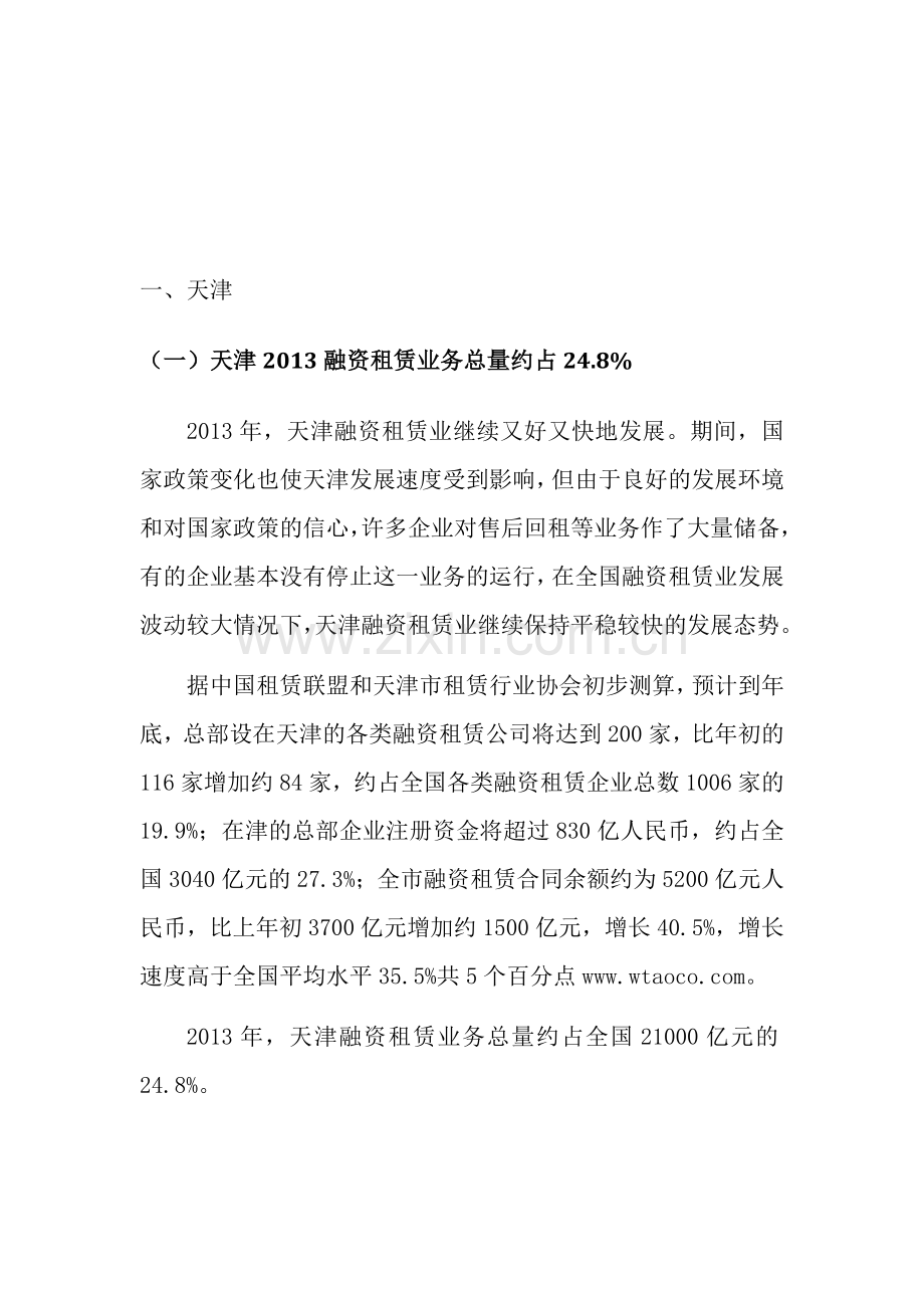 中国融资租赁市场重点城市发展现状分析.doc_第1页