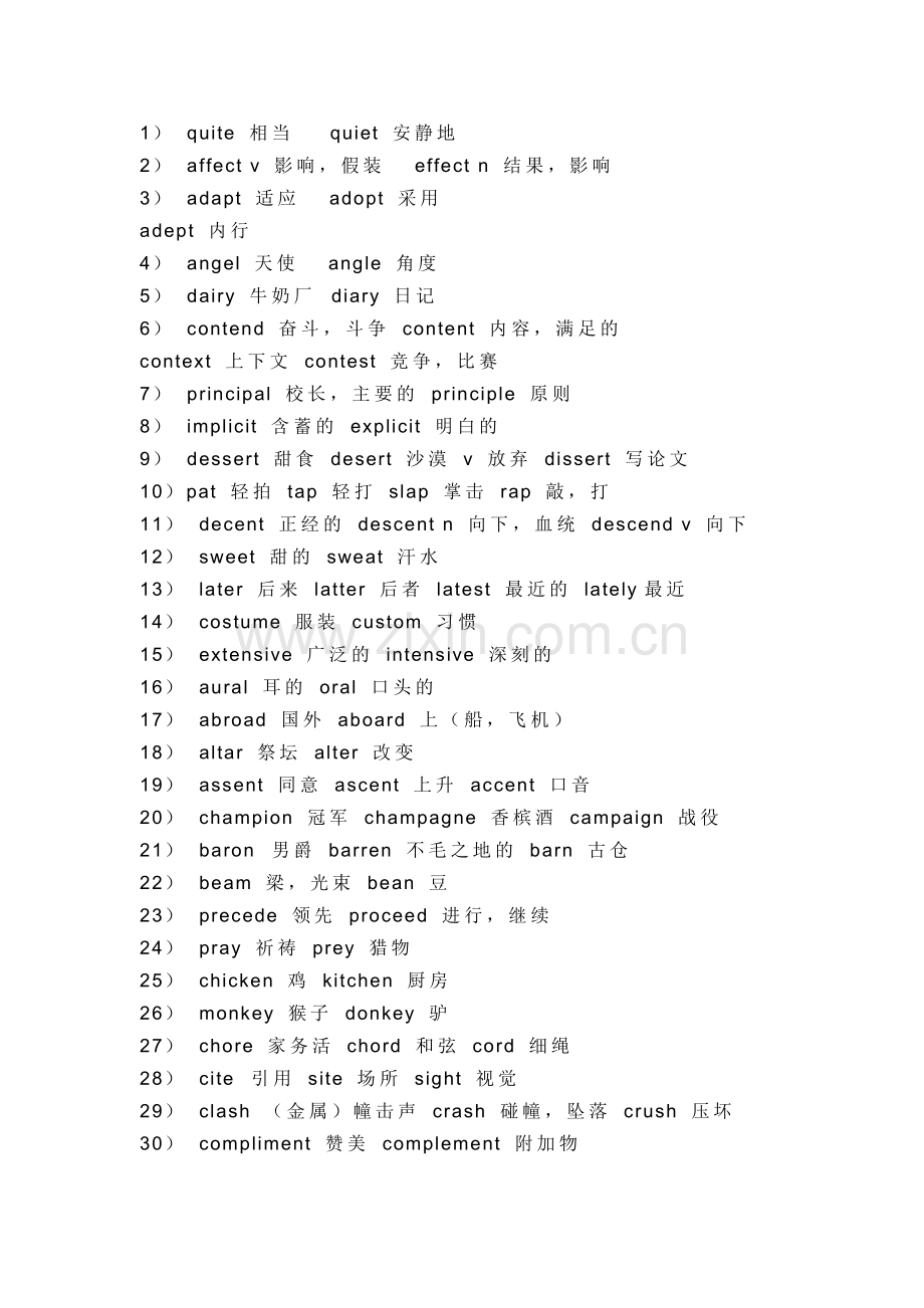高中英语140组最容易拼错的形近词.docx_第1页