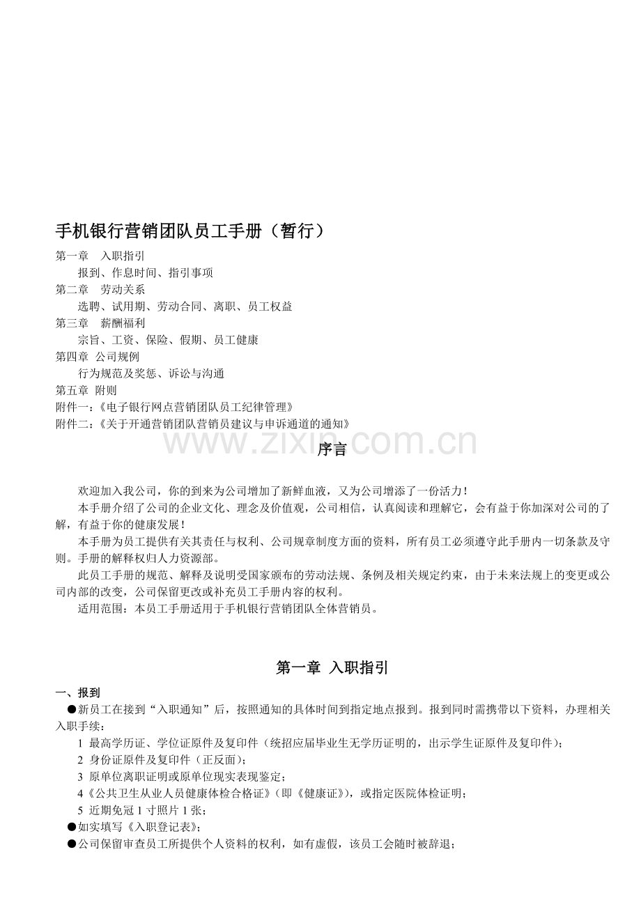 电子银行网点营销人员管理制度(暂行).doc_第1页