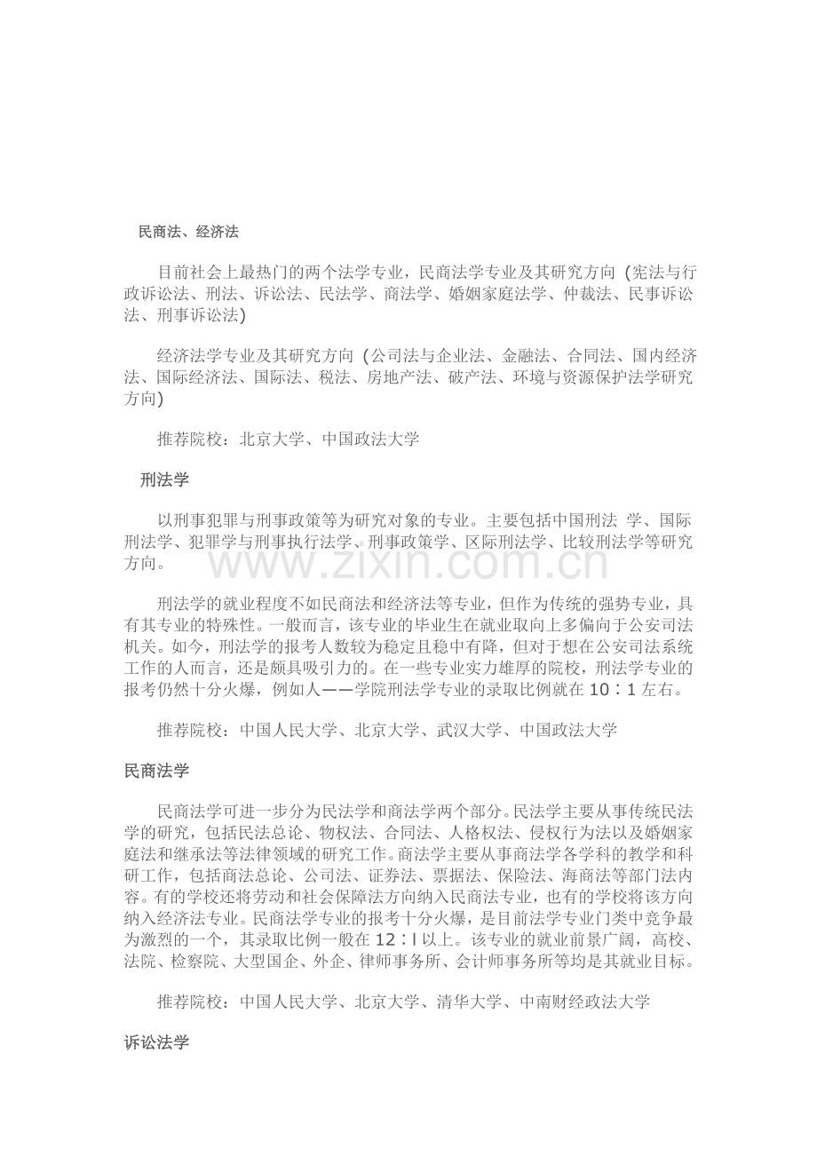 法学考研专业分析.doc_第1页