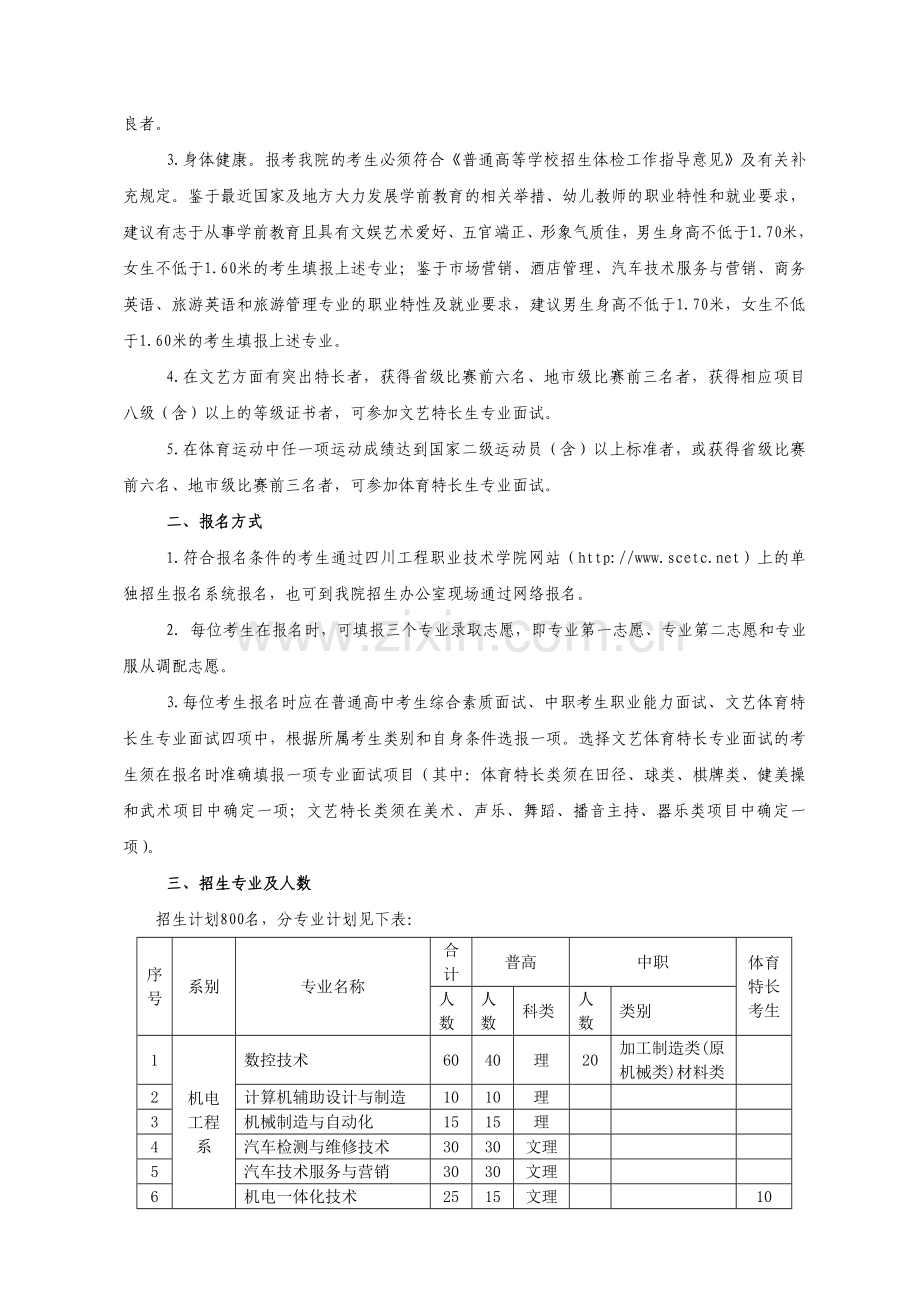 四川工程职业技术学院2012年单独招生简章.doc_第2页