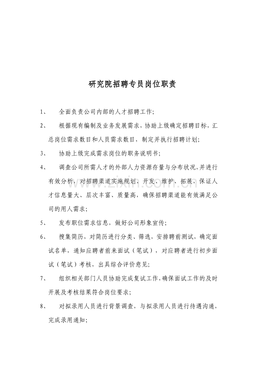 招聘专员岗位职责0803.doc_第1页