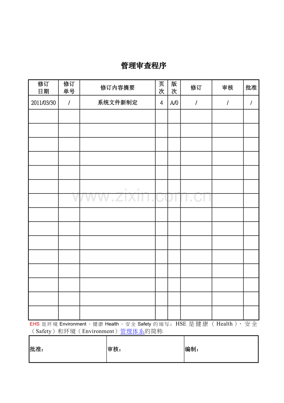 EHS管理审查程序.doc_第1页