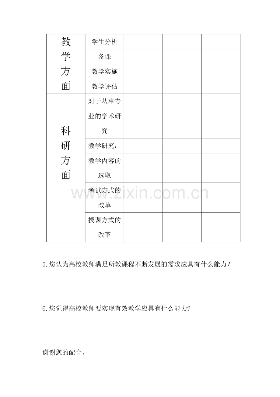 对高校教师工作分析的问卷调查.doc_第2页