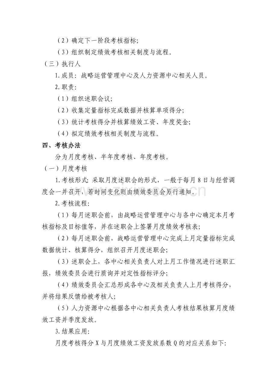 房地产事业部各中心及相关负责人绩效管理暂行办法V1.0.doc_第2页