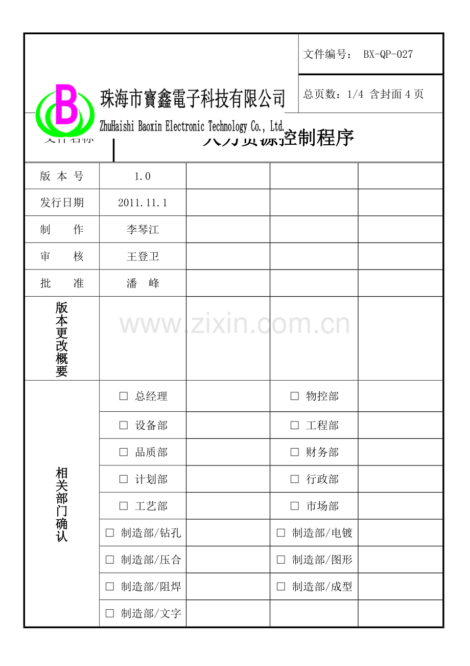 027人力资源控制程序.doc_第1页