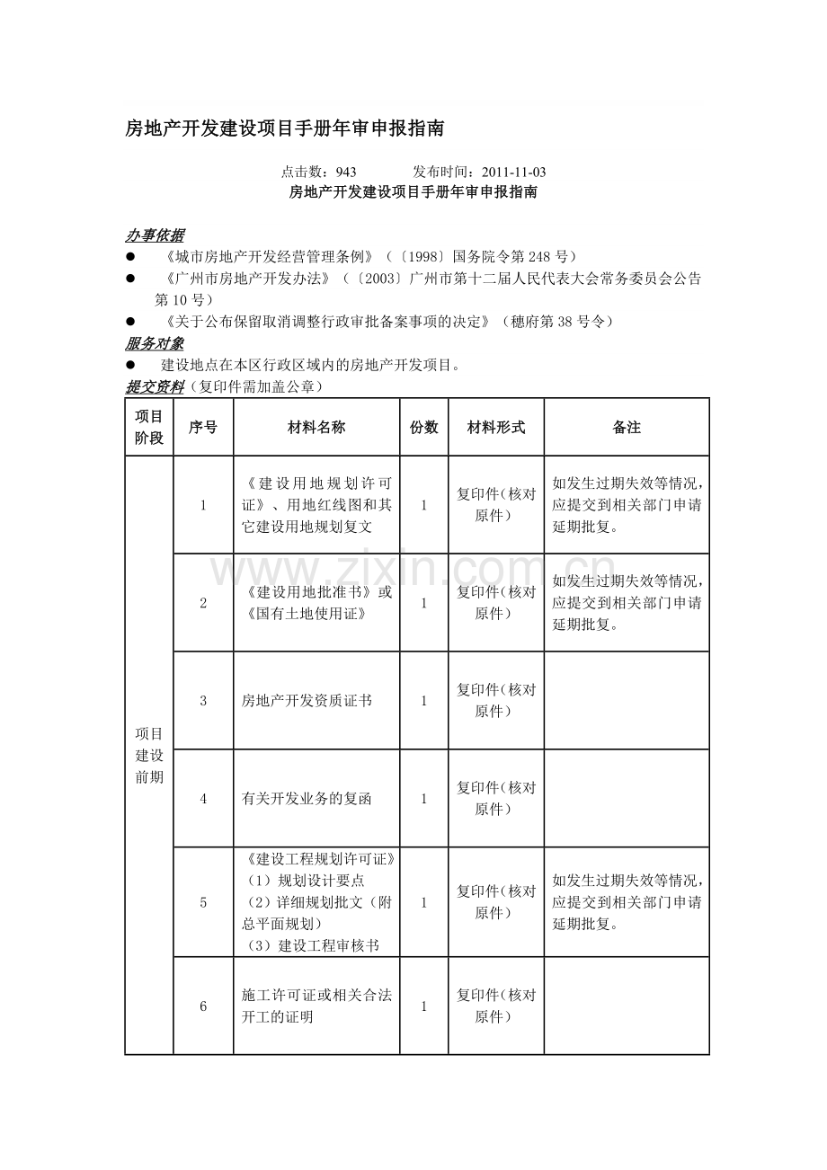 房地产开发建设项目手册年审申报指南.doc_第1页