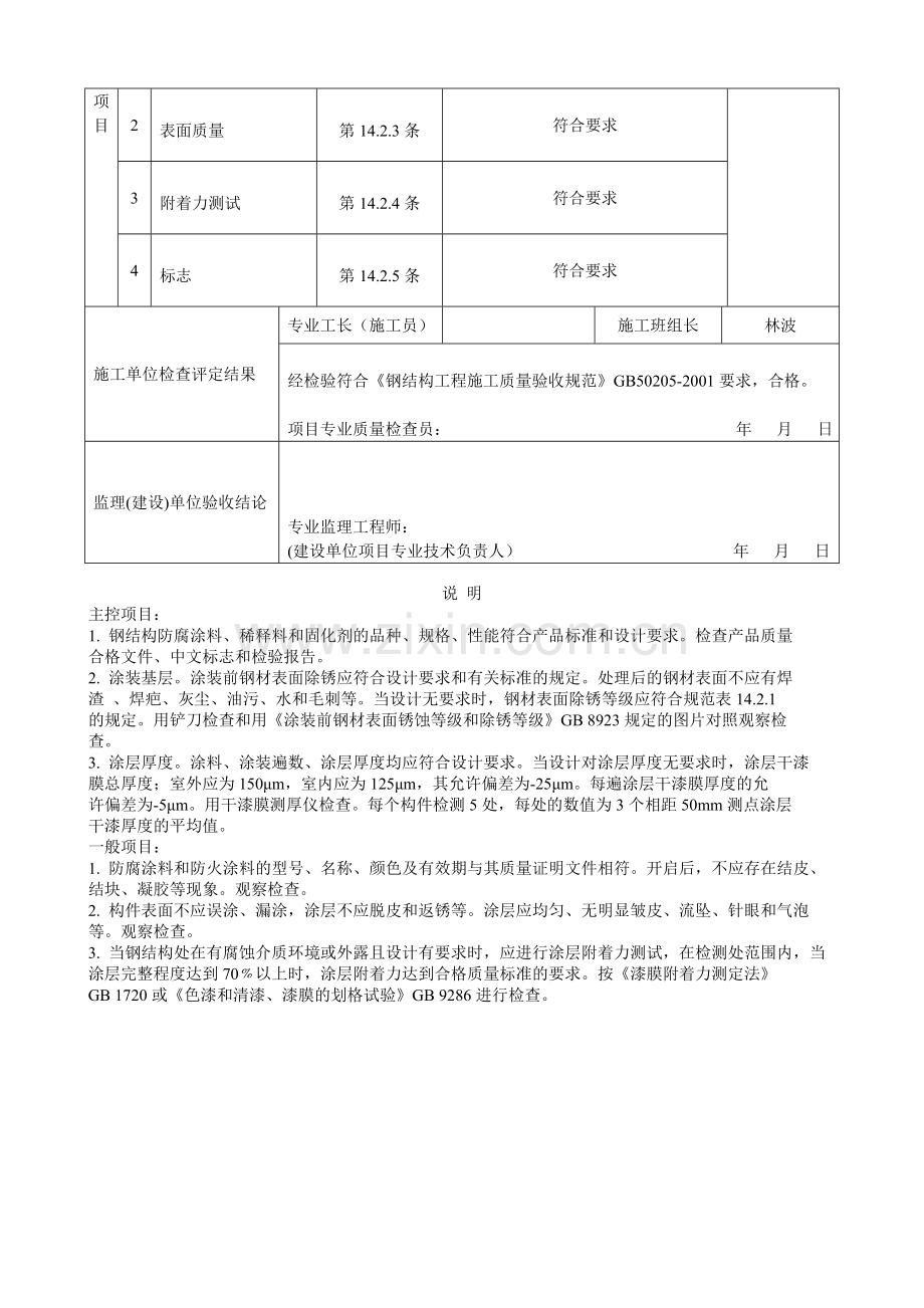 08钢结构防腐涂料涂装工程检验批质量验收记录表.doc_第2页