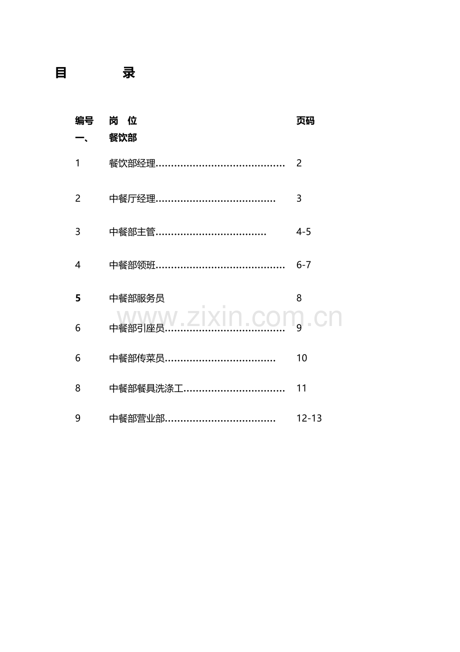 中餐厅岗位职责及流程.doc_第1页