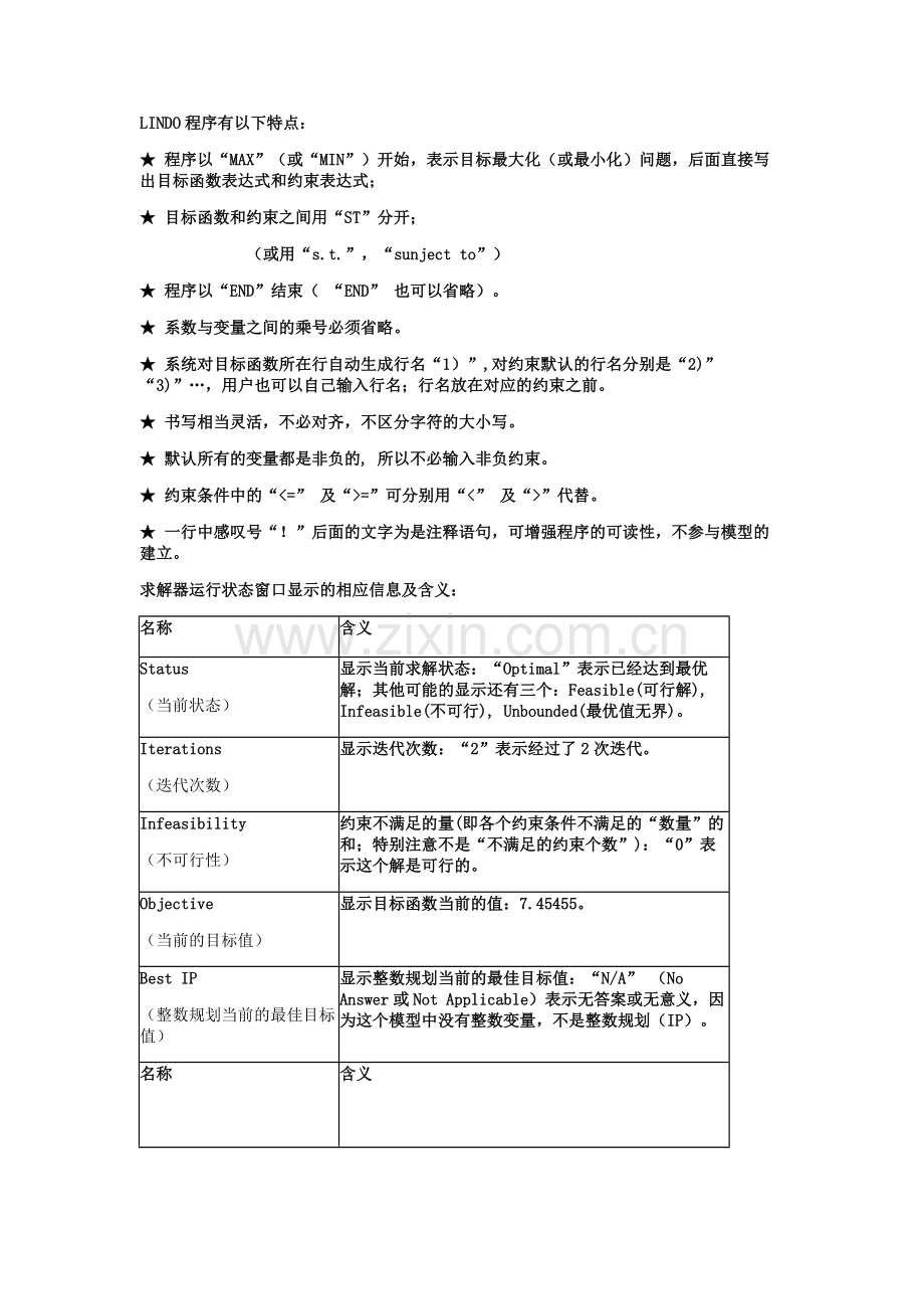 LINGO程序有以下特点.doc_第1页