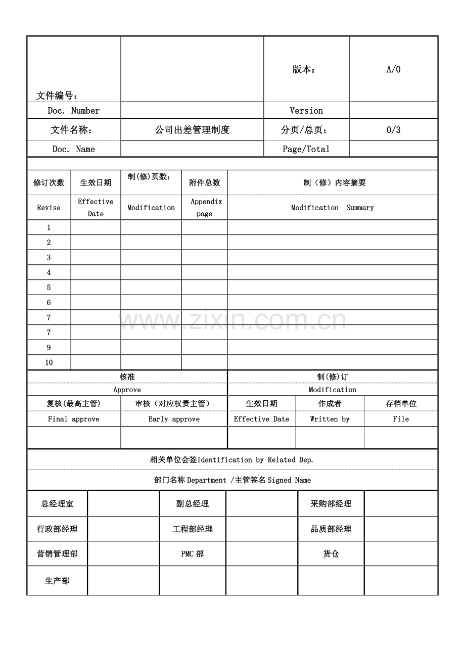 公司出差管理制度xin.doc_第1页