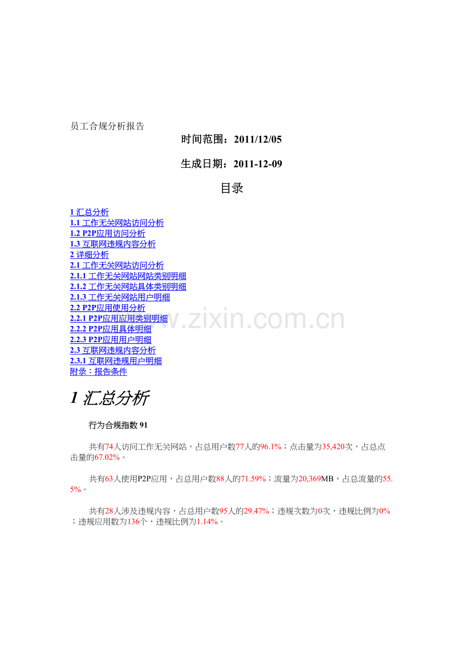 员工合规分析报告-20111209.doc_第1页