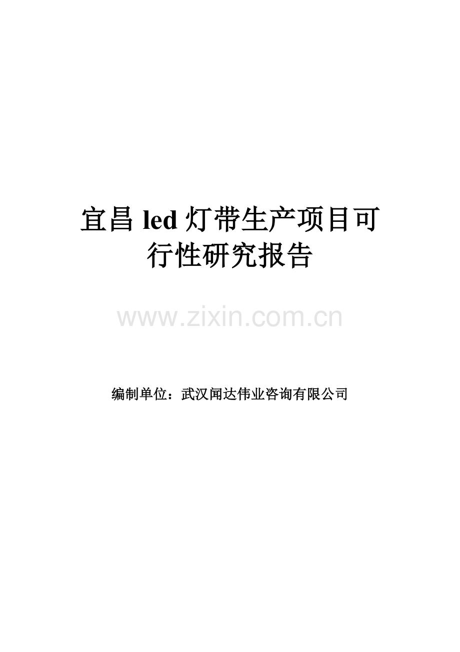 宜昌led灯带生产项目可行性研究报告.doc_第1页