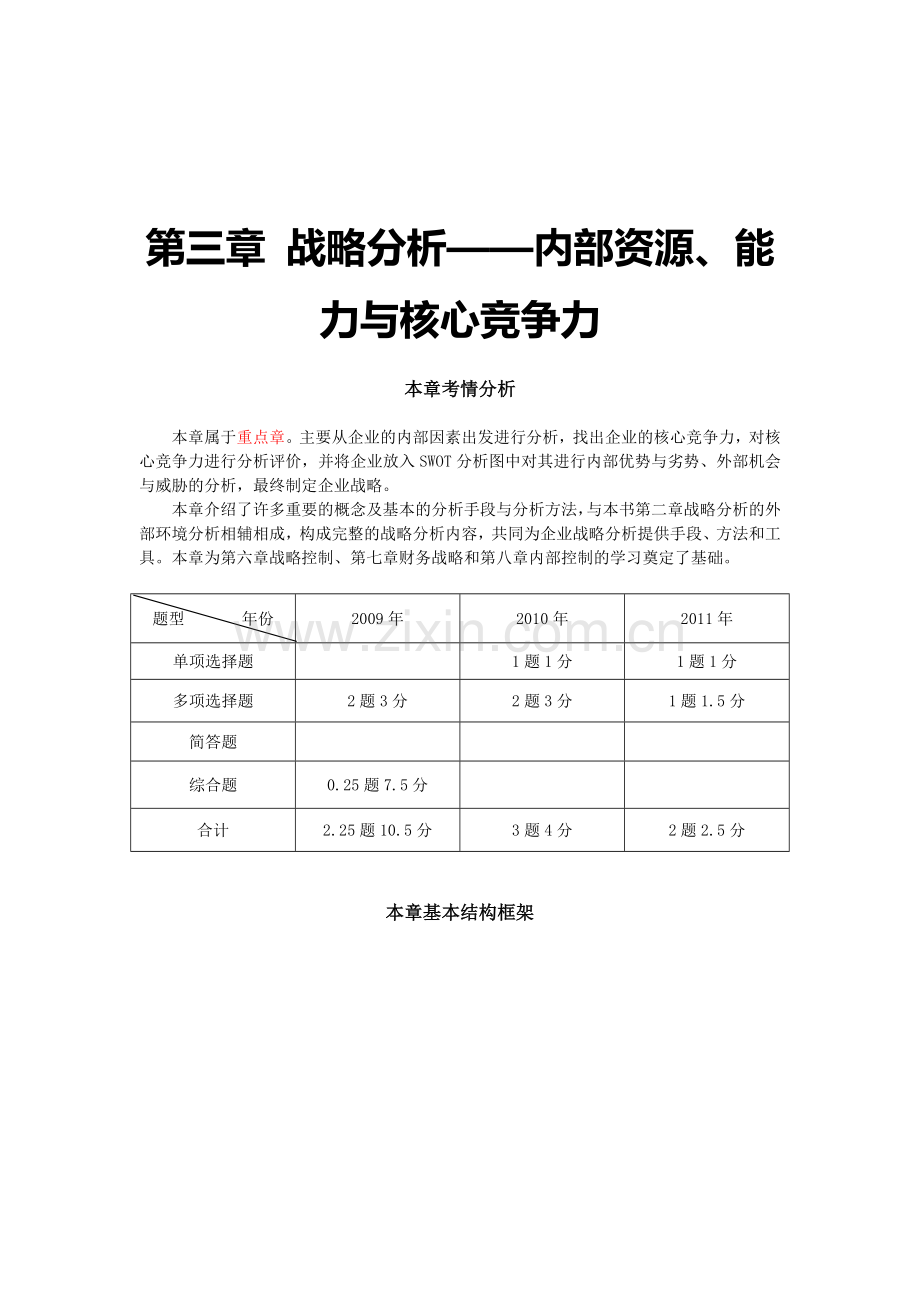 第三章-战略分析——内部资源、能力与核心竞争力.doc_第1页