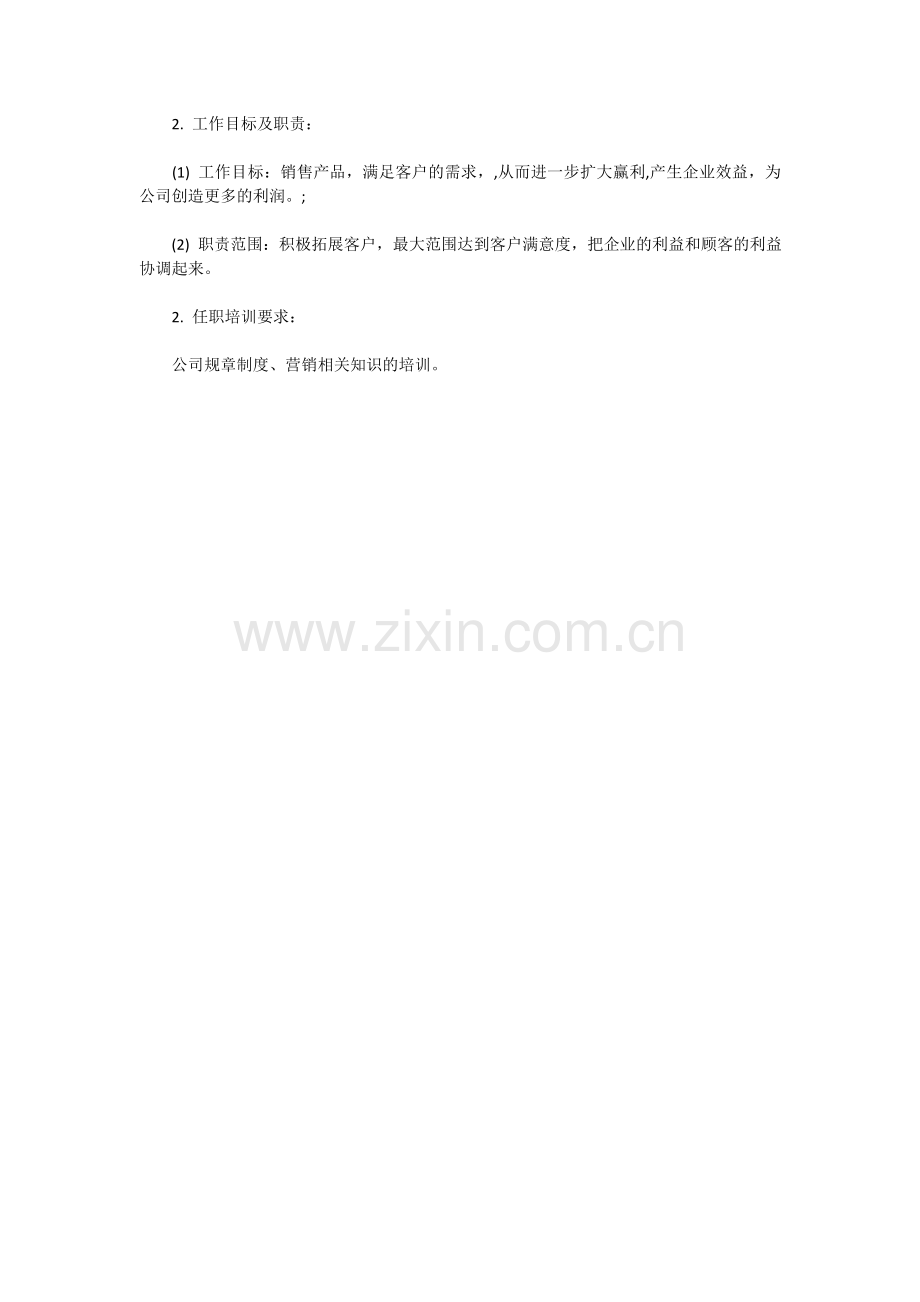 市场营销员的岗位职责.doc_第2页