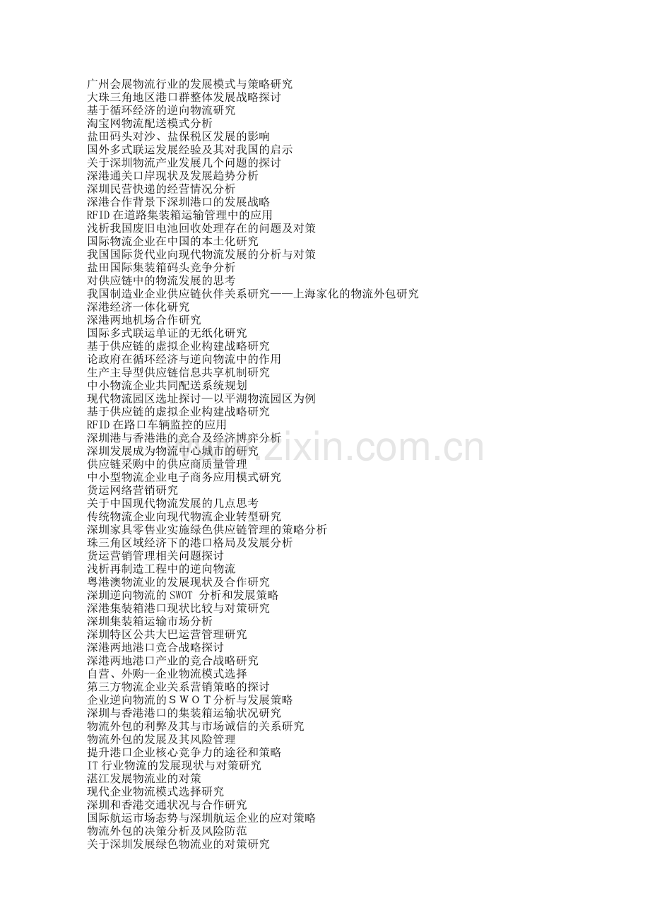 2010届物流毕业论文题目.doc_第2页