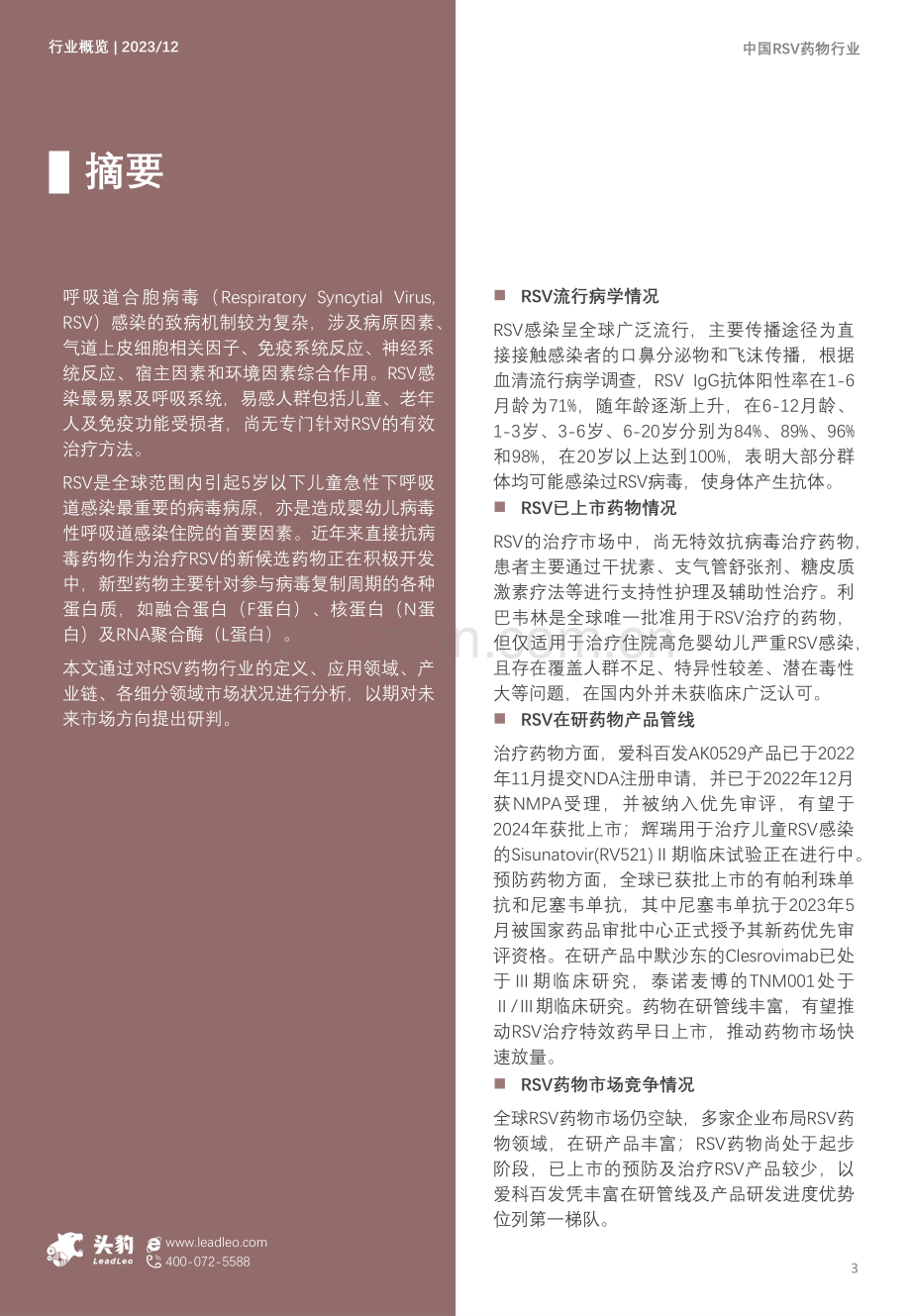2023年中国RSV药物行业概览：国际巨头重金布局国产药企新秀发力紧追.pdf_第2页