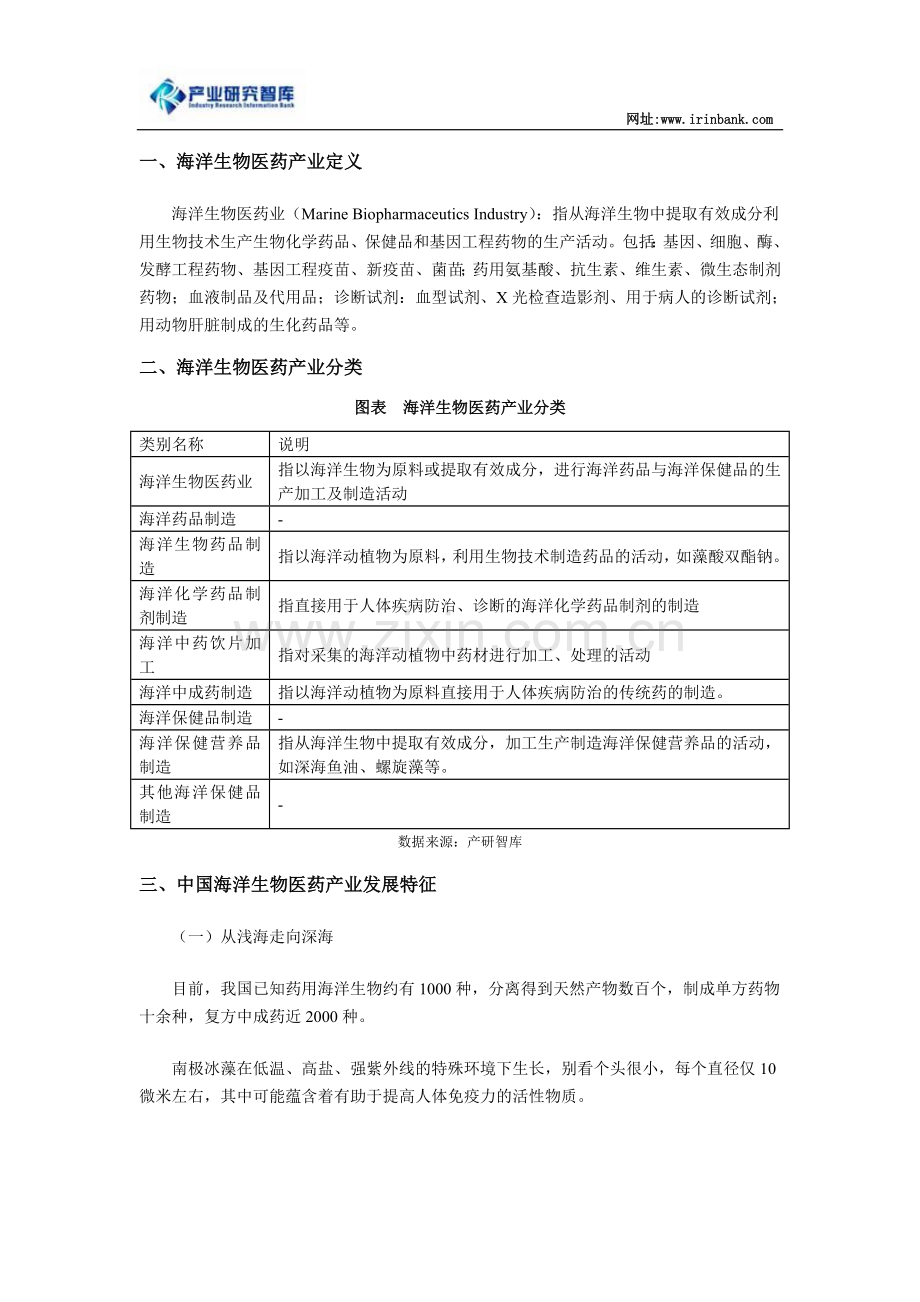 中国海洋生物医药市场综况及发展前景分析.doc_第1页
