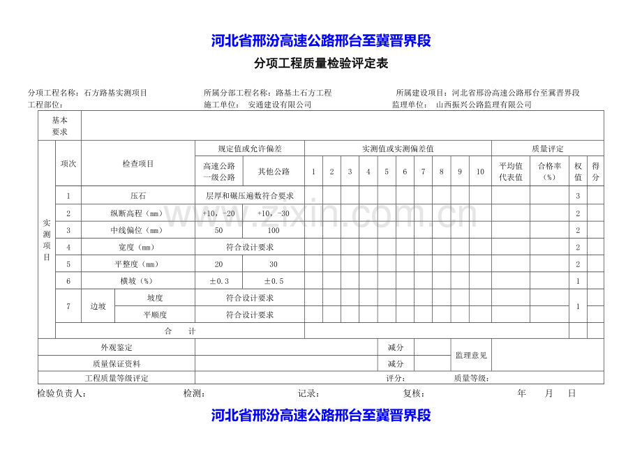 公路工程质量检验评定表.doc_第2页