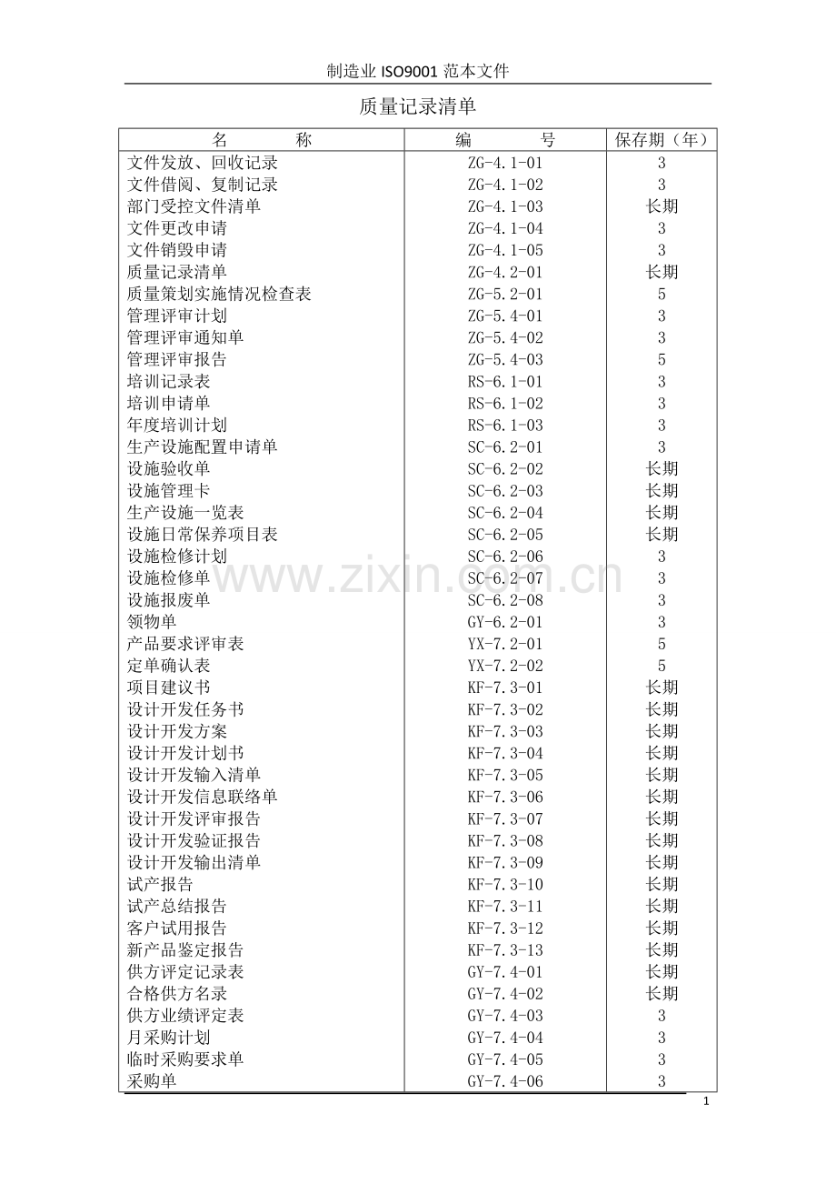 ISO9001表格大全.doc_第1页