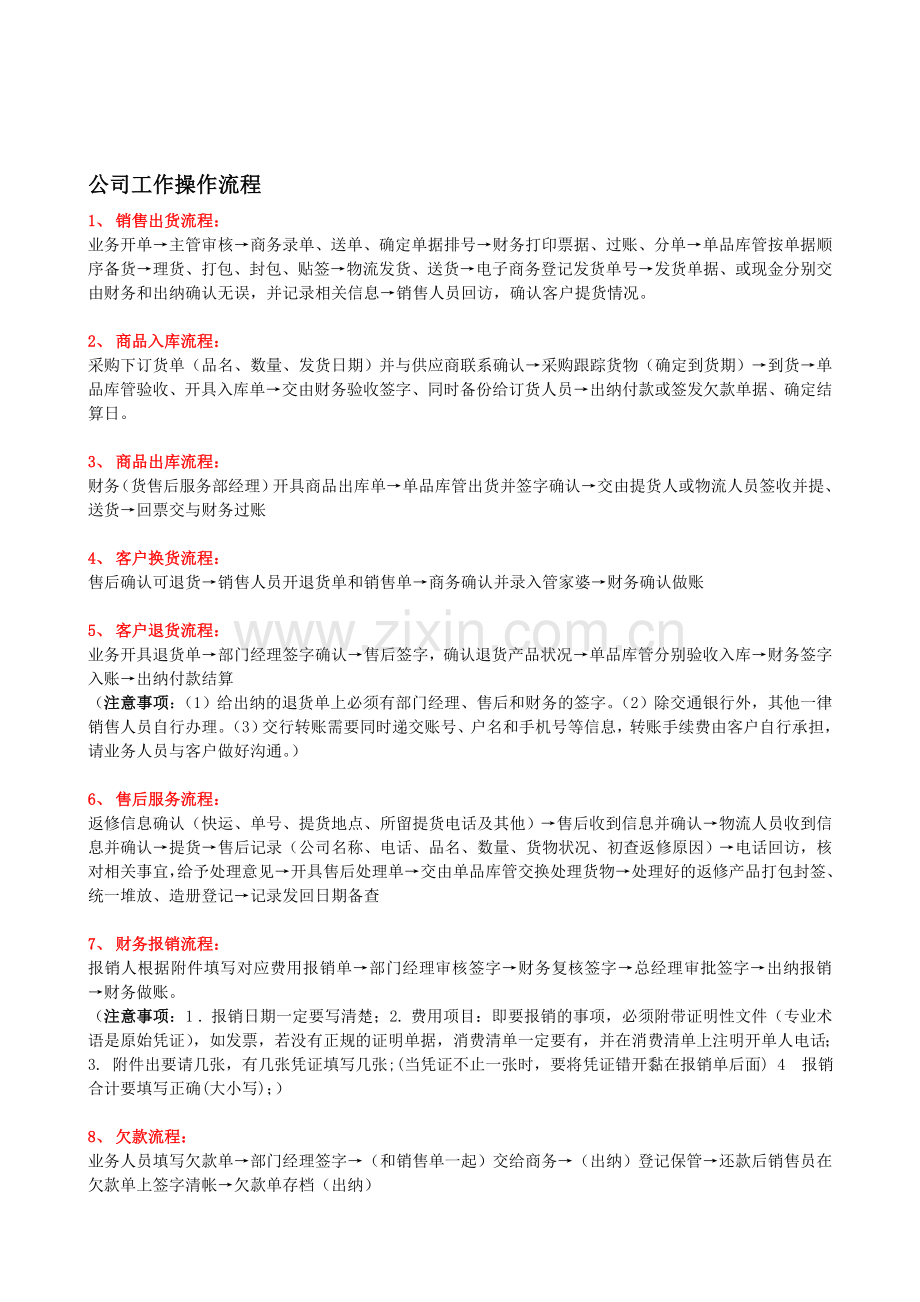 公司工作操作流程.doc_第1页