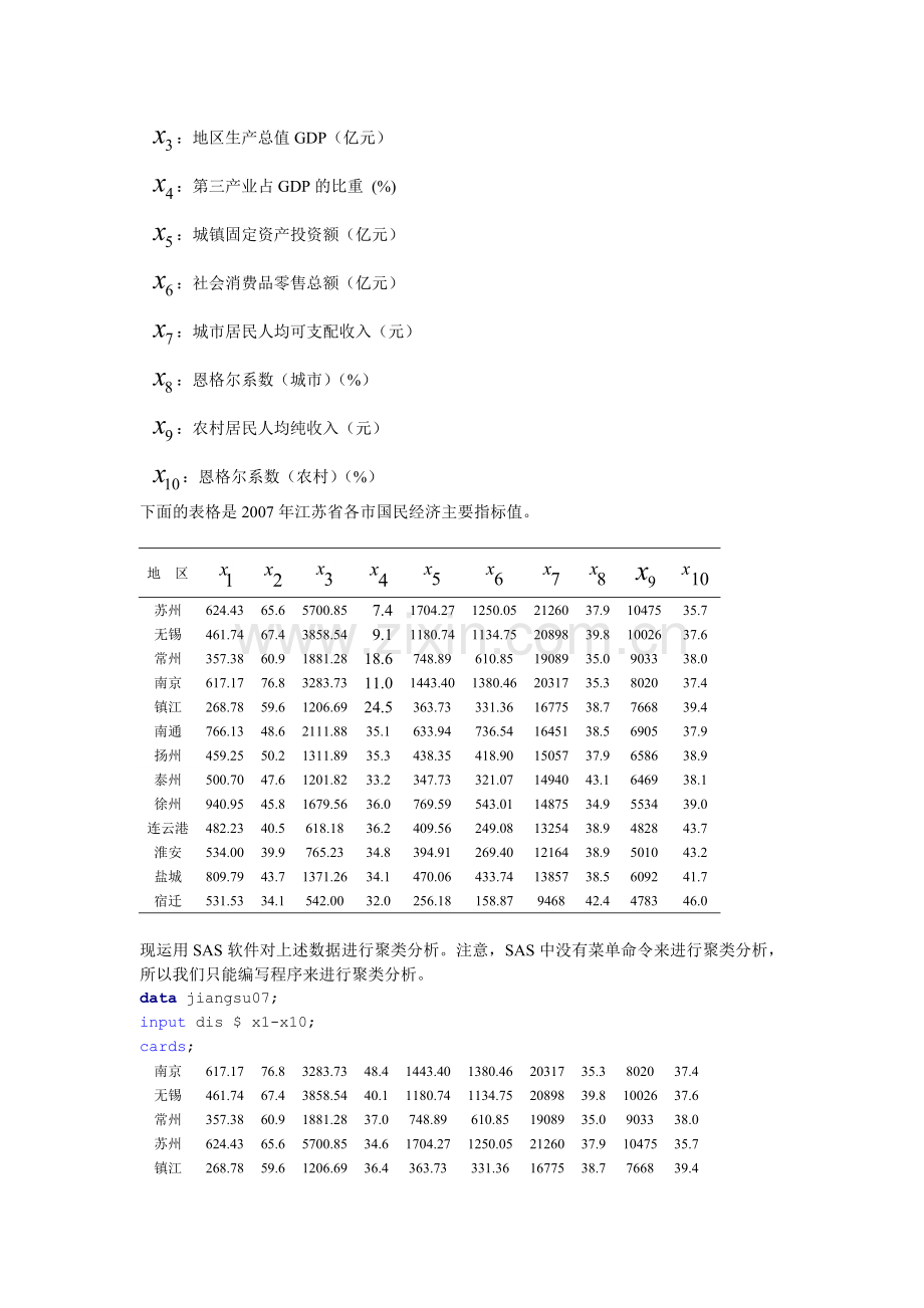 案例二江苏省各市经济发展水平的聚类分析.doc_第2页