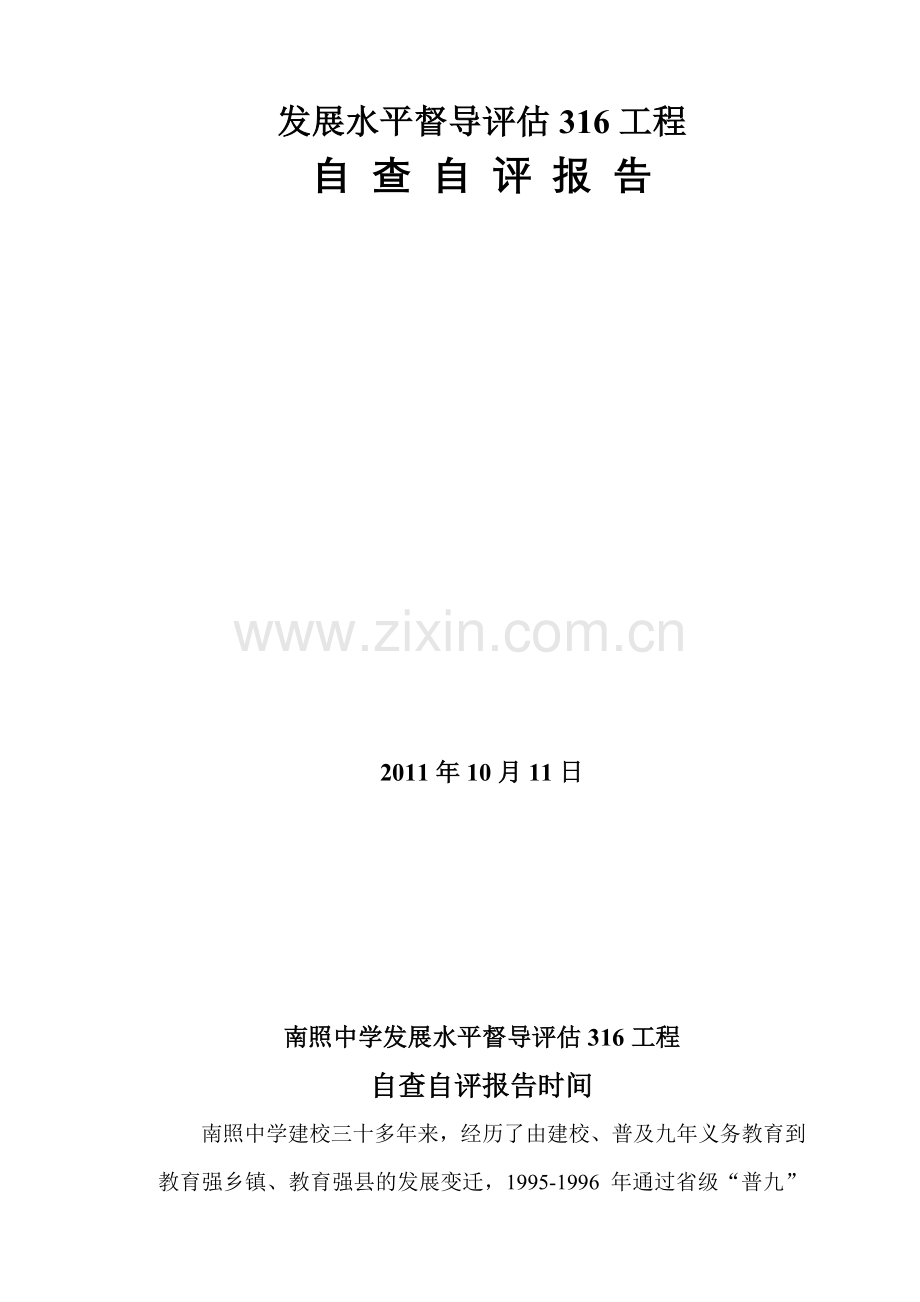 316工程自查自评报告时间.doc_第2页